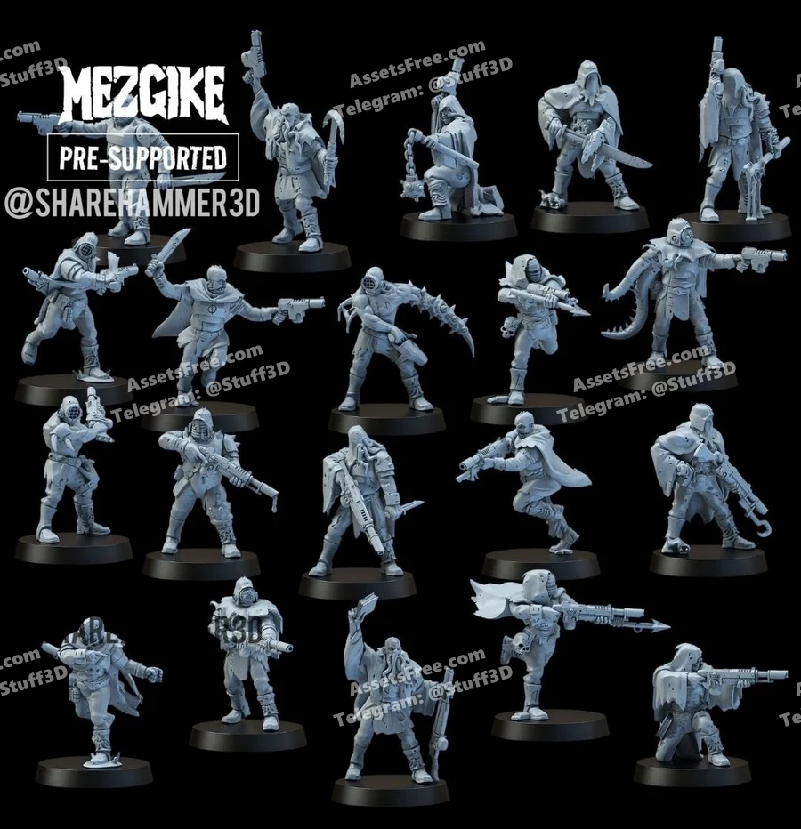 cultists of the dredge – STL 3D Print Model | AssetsFree.com cultists of the dredge - 3D model for printing | AssetsFree.com