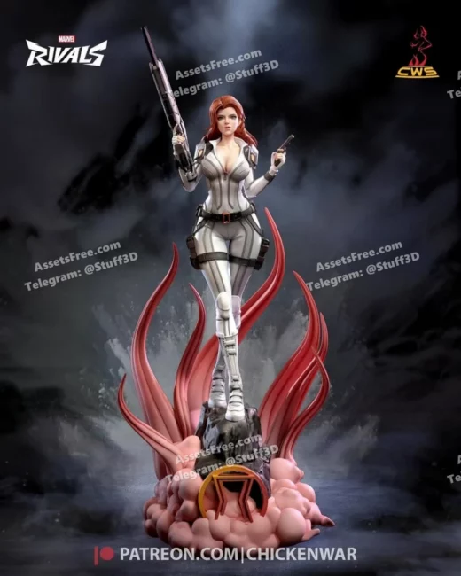 cw studio – marvel – black widow - 3D model for printing | AssetsFree.com