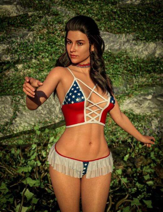 Dforce ah moo chic outfit for genesis 9, 8 and 8.1 female