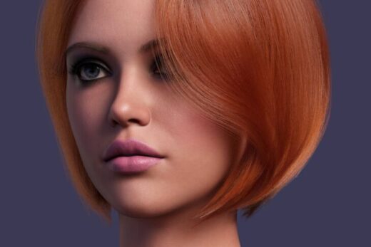Dforce strand based early summer bob hair for genesis 9 and genesis 8 female