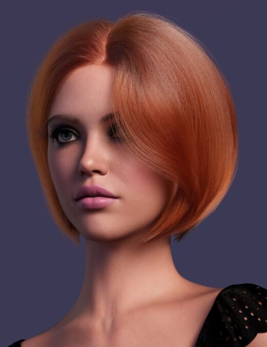 Dforce strand based early summer bob hair for genesis 9 and genesis 8 female
