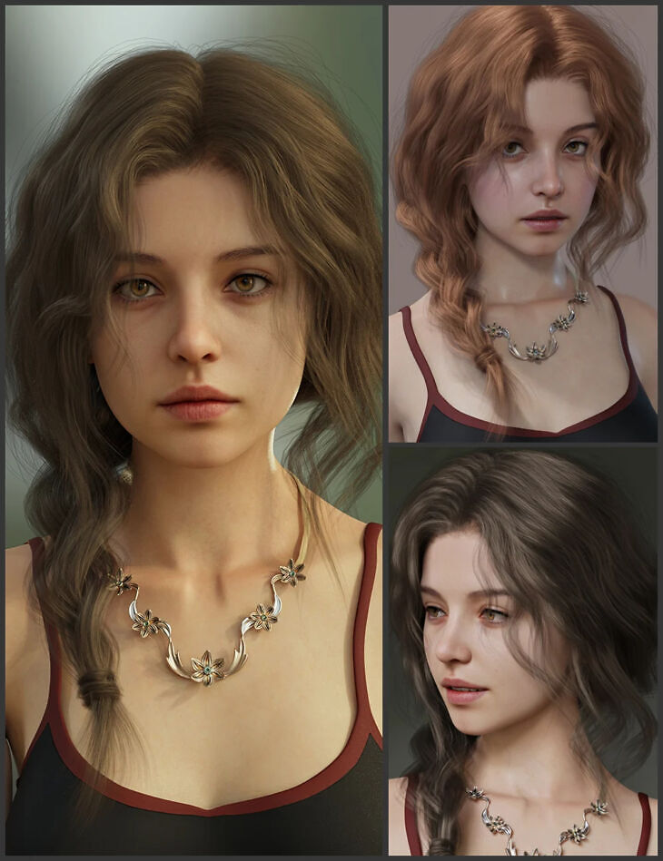 Dforce wynne hair and mb wynne hd for genesis 9 feminine