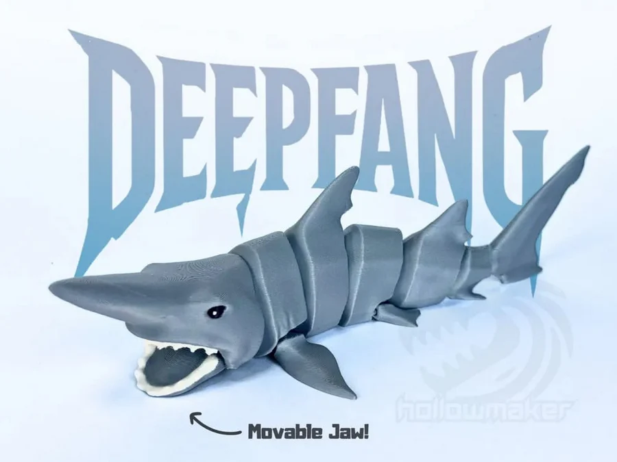 deepfang articulated goblin shark – STL 3D Print Model | AssetsFree.com deepfang articulated goblin shark - 3D model for printing | AssetsFree.com