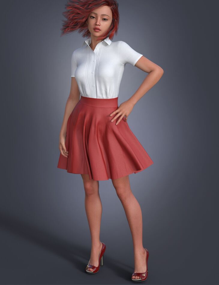 dforce brz shirt dress for genesis 9 - 3D model for printing | AssetsFree.com