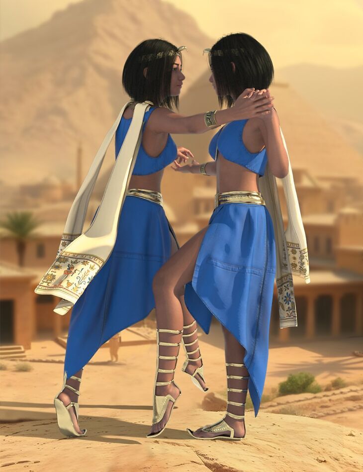 dforce egyptian princess outfit for genesis 9 - 3D model for printing | AssetsFree.com