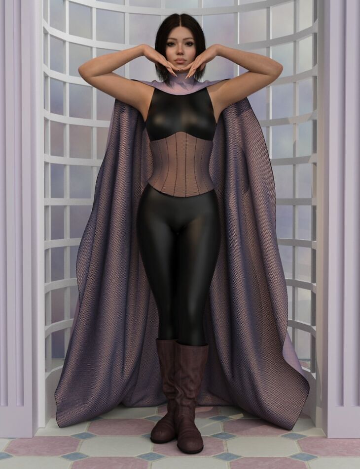 dforce high neck cape for genesis 9 - 3D model for printing | AssetsFree.com