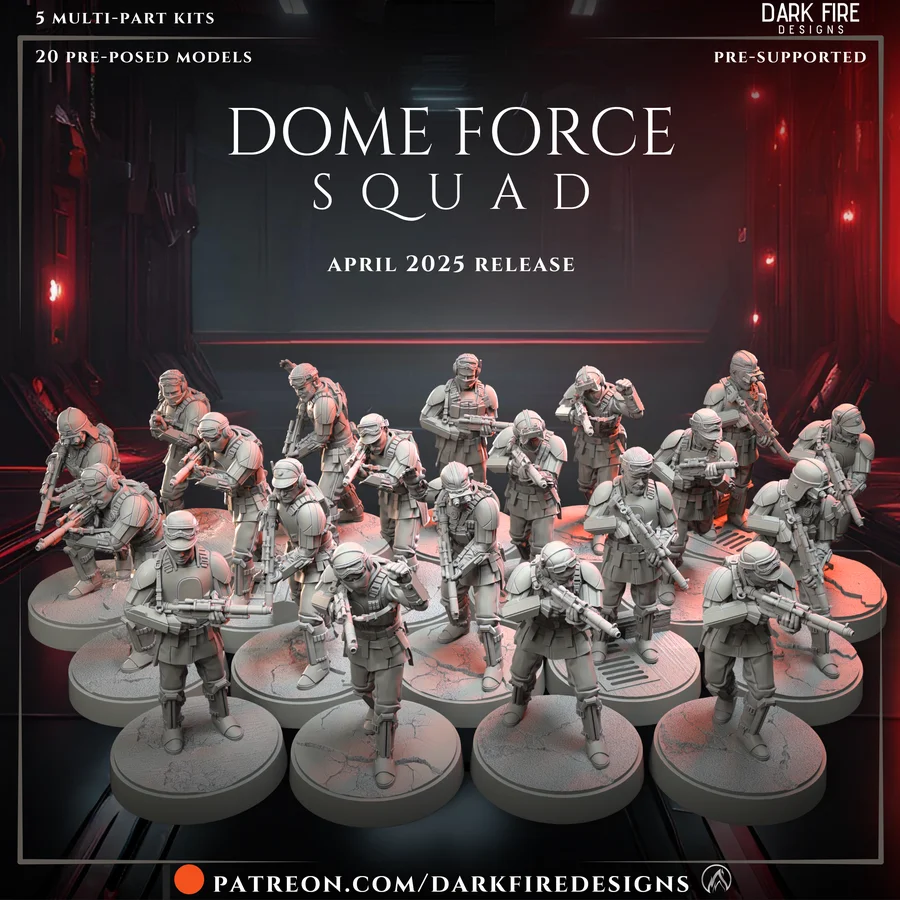 dome force squad - 3D model for printing | AssetsFree.com