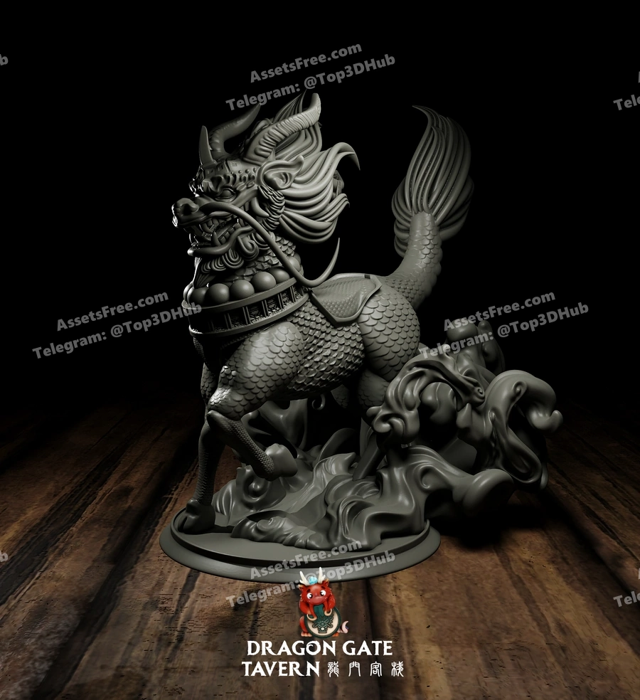 dragon gate tavern kirin - 3D model for printing | AssetsFree.com