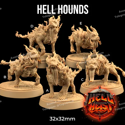 dragon trappers lodge – hell hounds - 3D model for printing | AssetsFree.com