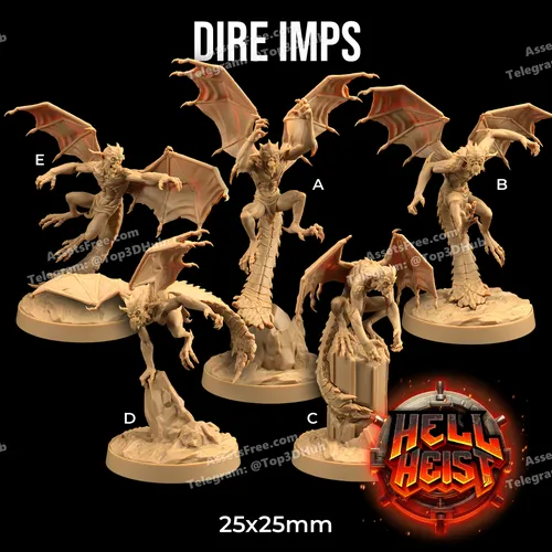 dragon trappers lodge – imps – STL 3D Print Model | AssetsFree.com dragon trappers lodge – imps - 3D model for printing | AssetsFree.com