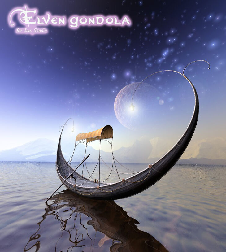 elven gondola for daz studio - 3D model for printing | AssetsFree.com