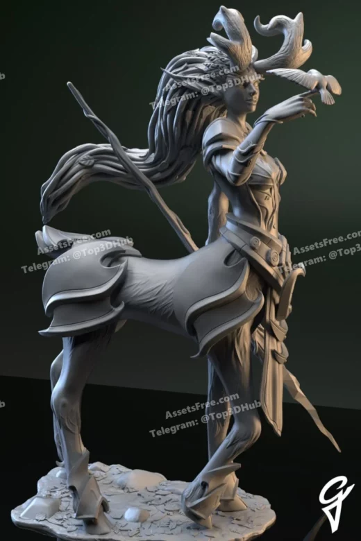 fysi the dryad – gsculpt art - 3D model for printing | AssetsFree.com