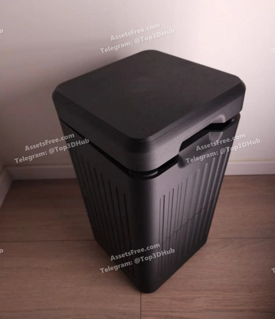 garbage bin – large 24x24x45 cm – STL 3D Print Model | AssetsFree.com garbage bin – large 24x24x45 cm - 3D model for printing | AssetsFree.com
