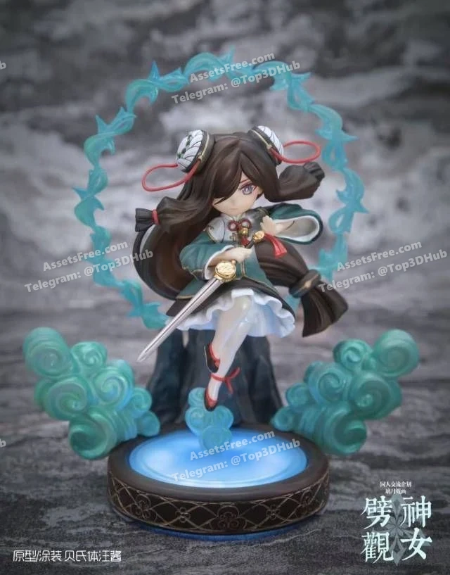 genshin_impact goddess split_view – STL 3D Print Model | AssetsFree.com genshin_impact goddess split_view - 3D model for printing | AssetsFree.com