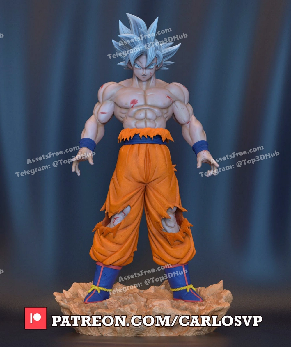 goku ultra instinto – carlos vp - 3D model for printing | AssetsFree.com