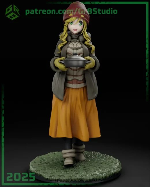 gr8tech – laid-back camp – aoi inuyama - 3D model for printing | AssetsFree.com