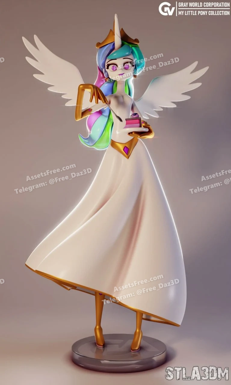 grayworld – princess celestia 2 - 3D model for printing | AssetsFree.com