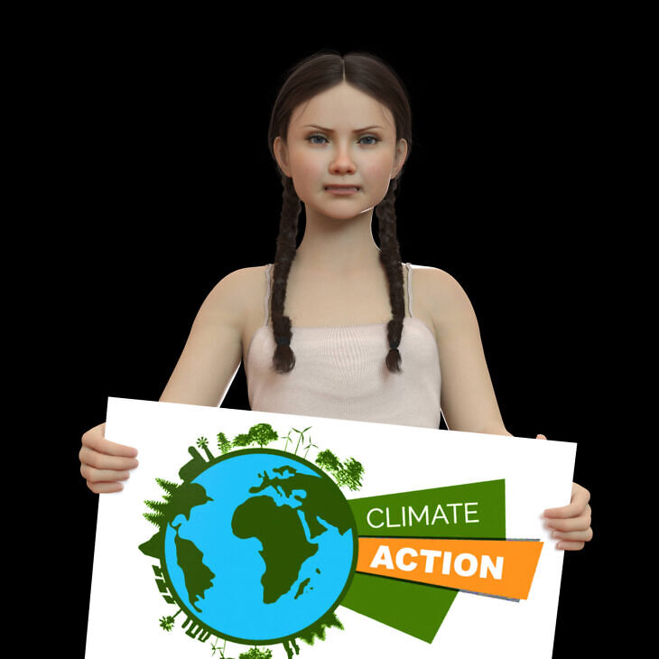 greta for genesis 8 female - 3D model for printing | AssetsFree.com