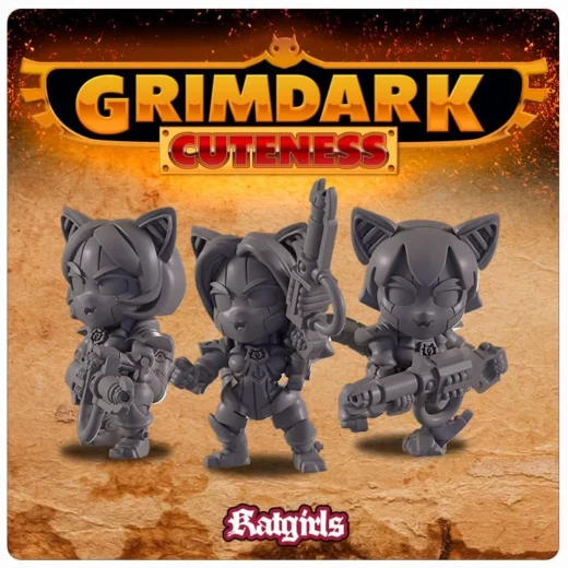 grimdark cuteness – katgirls - 3D model for printing | AssetsFree.com
