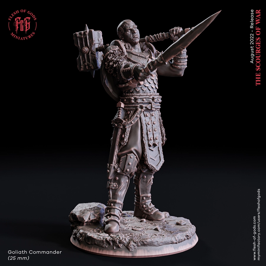 hero – goliath commander 25 mm - 3D model for printing | AssetsFree.com