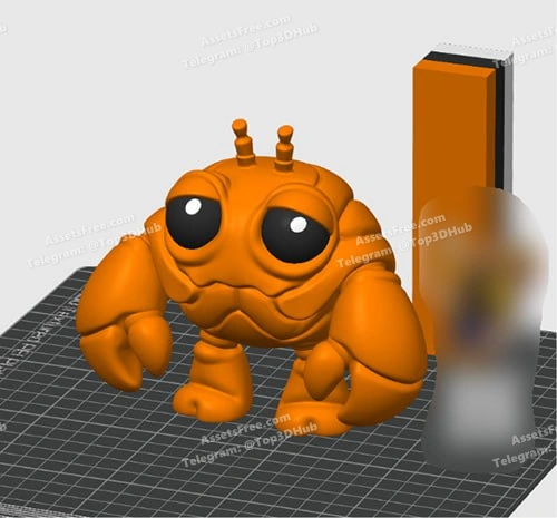 hex3d_articulatedcrabbyman - 3D model for printing | AssetsFree.com