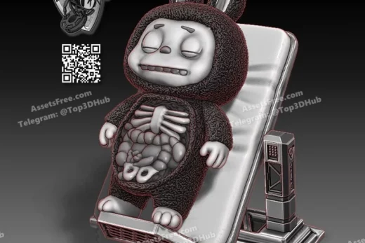 hex3d_labubuautopsy_singlecolor - 3D model for printing | AssetsFree.com