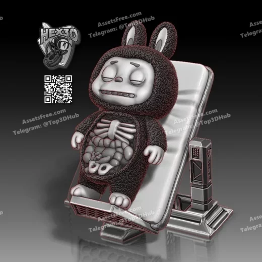 hex3d_labubuautopsy_singlecolor - 3D model for printing | AssetsFree.com