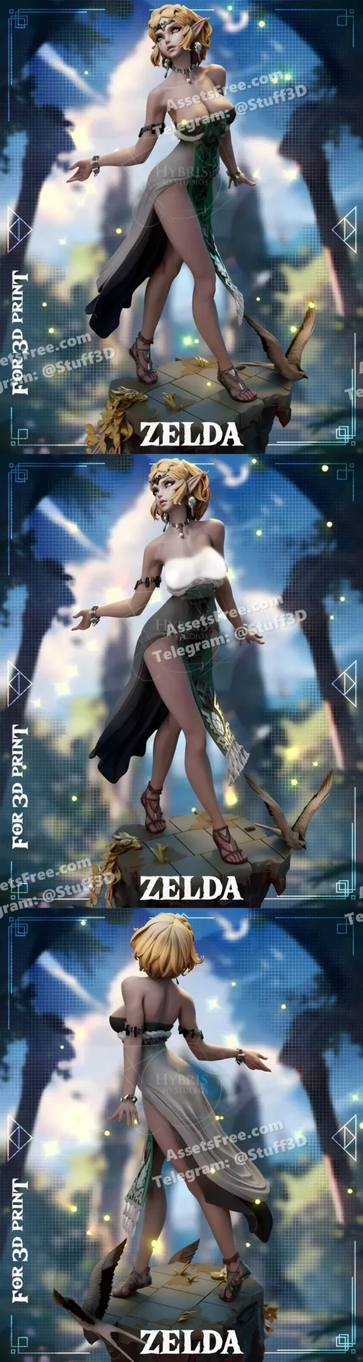 hybris studio – the legend of zelda – zelda - 3D model for printing | AssetsFree.com