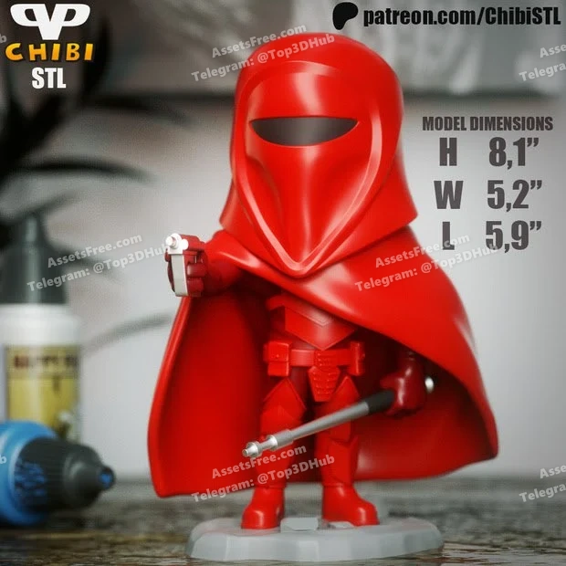 imperial guard chibi - 3D model for printing | AssetsFree.com