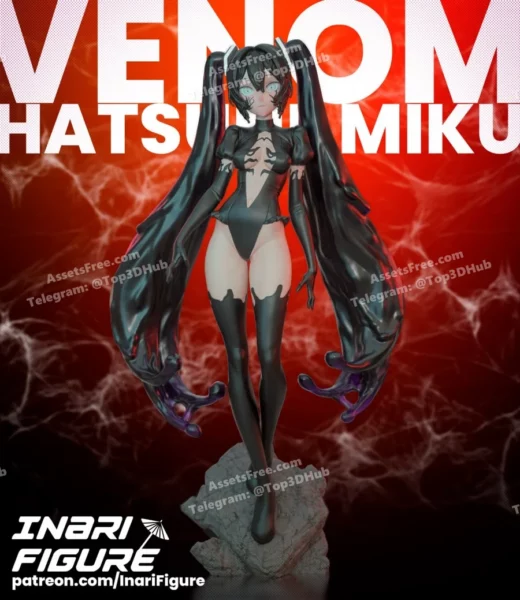 inari3d – venom hatsune miku - 3D model for printing | AssetsFree.com