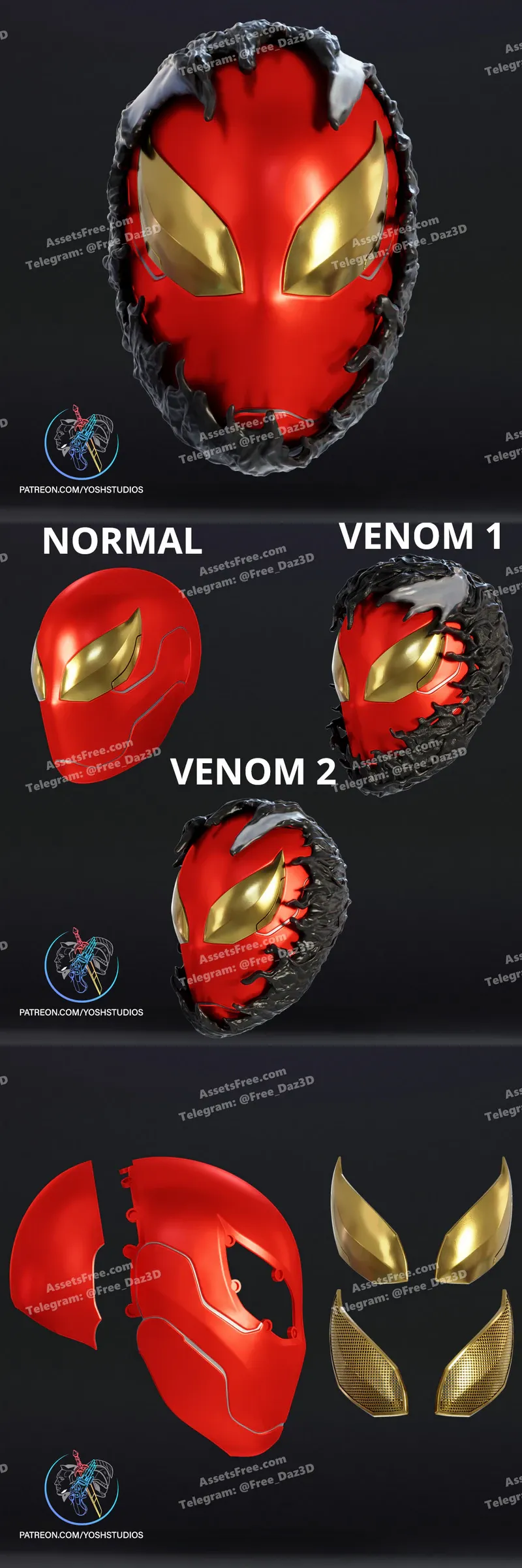 iron spiderman - 3D model for printing | AssetsFree.com