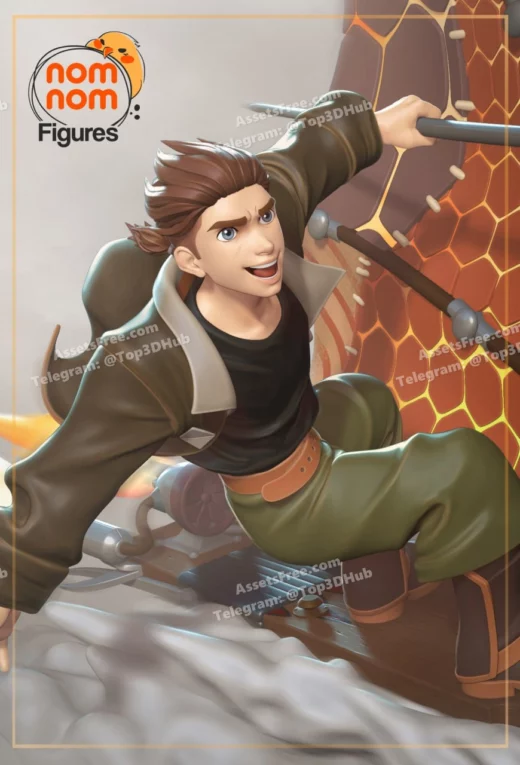 jim hawkins – treasure planet - 3D model for printing | AssetsFree.com