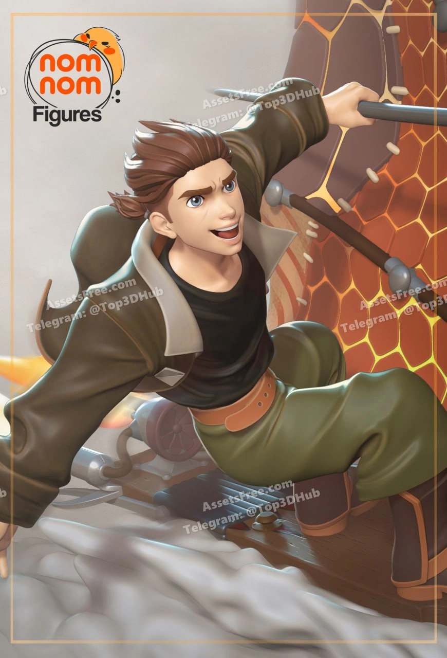 jim hawkins – treasure planet - 3D model for printing | AssetsFree.com