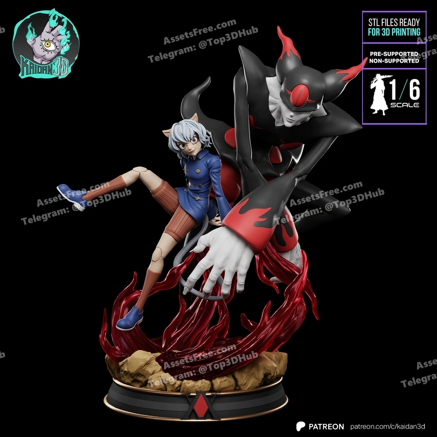 kaidan 3d neferpitou x terpsichora – STL 3D Print Model | AssetsFree.com kaidan 3d neferpitou x terpsichora - 3D model for printing | AssetsFree.com