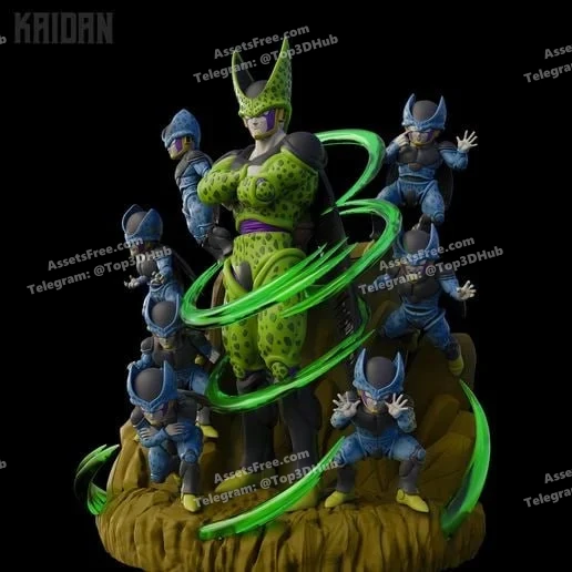 kiba kaidan -perfect_cell_and_cell_juniors - 3D model for printing | AssetsFree.com