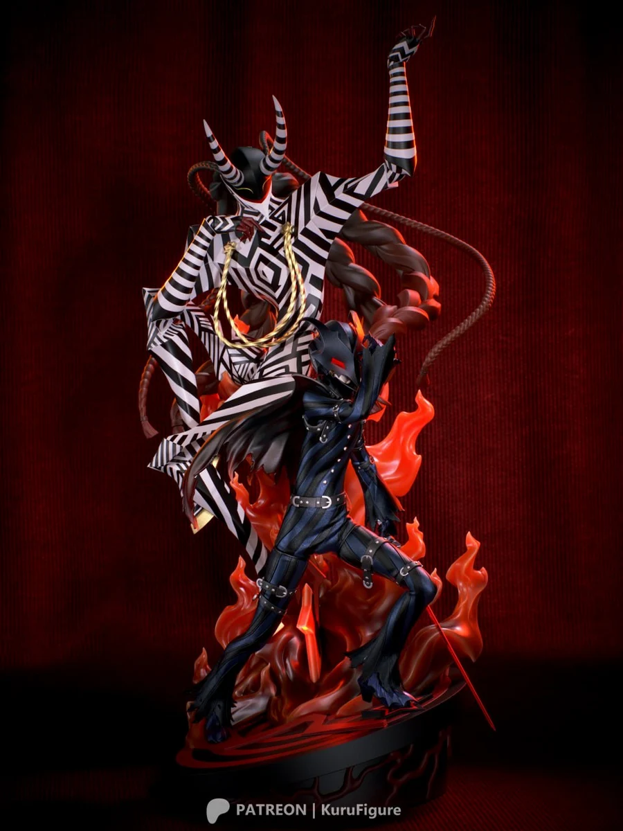 kuru figure – persona – goro akechi - 3D model for printing | AssetsFree.com