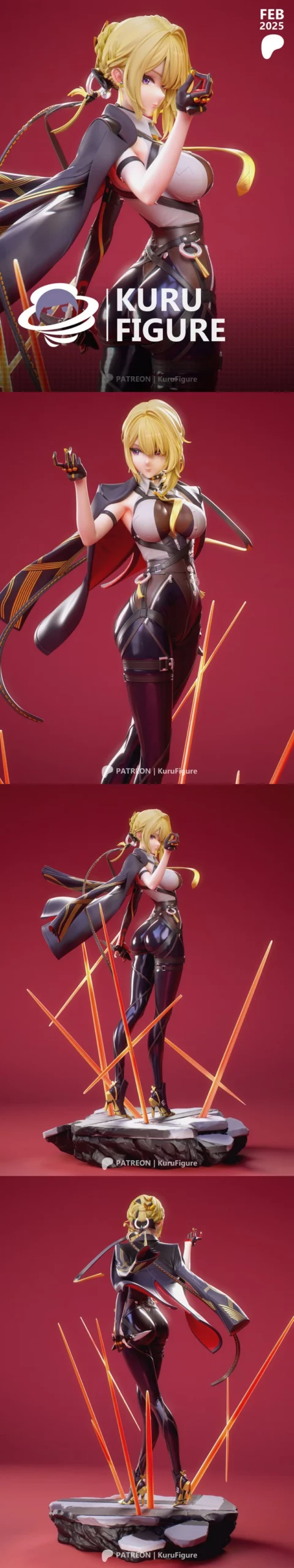 kuru figure – zenless zone zero – evelyn chevalier - 3D model for printing | AssetsFree.com