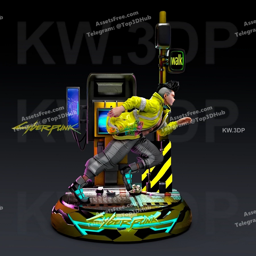 kw3dp – cyberpunk david martinez - 3D model for printing | AssetsFree.com