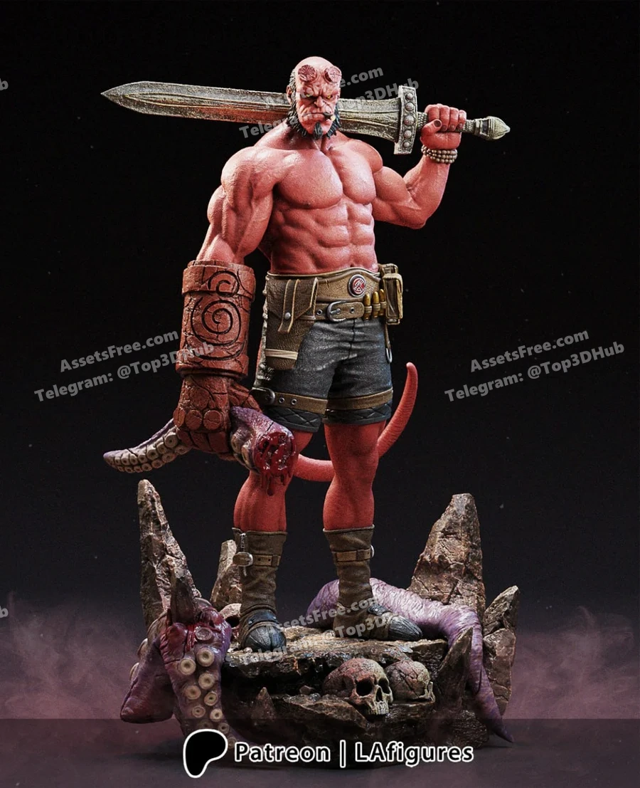 la figures – hellboy - 3D model for printing | AssetsFree.com