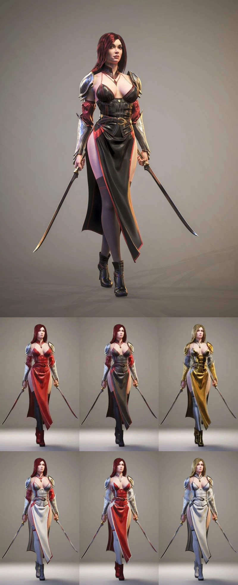 light_knight_scarlet_game_ready_low_poly_3d_model_low_poly_3d_model - 3D model for printing | AssetsFree.com