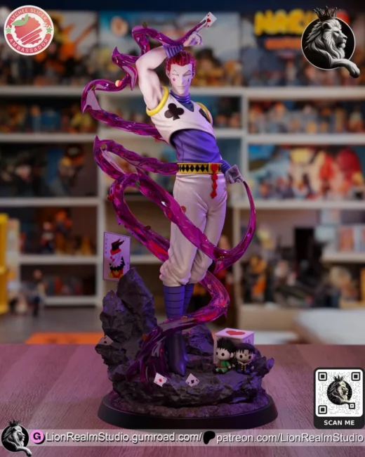 lionrealm studio – hunter x hunter – hisoka - 3D model for printing | AssetsFree.com