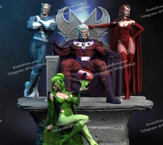 magneto family from marvel - 3D model for printing | AssetsFree.com