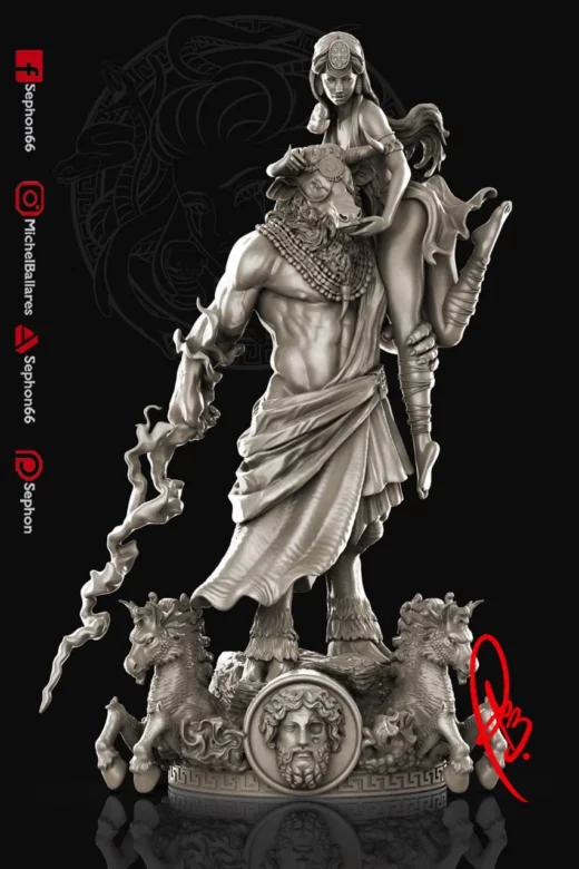 michel ballares rodriguez – the minotaur - 3D model for printing | AssetsFree.com