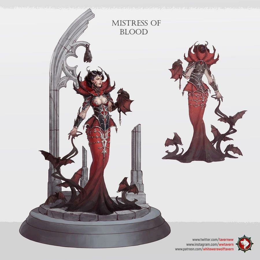 mistress of blood_75 - 3D model for printing | AssetsFree.com