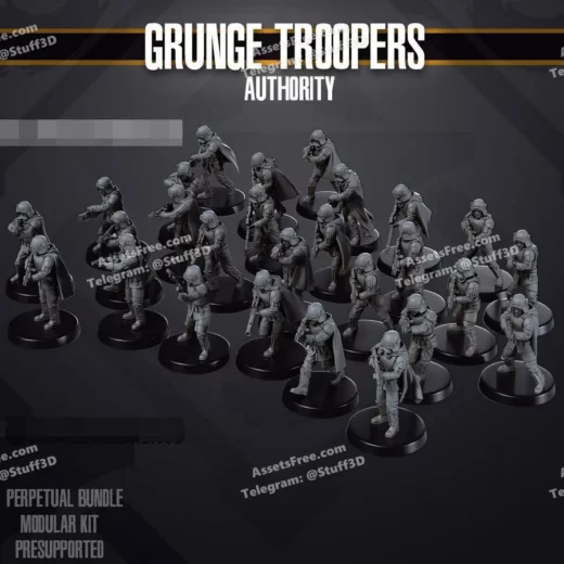 modular grunge troopers - 3D model for printing | AssetsFree.com