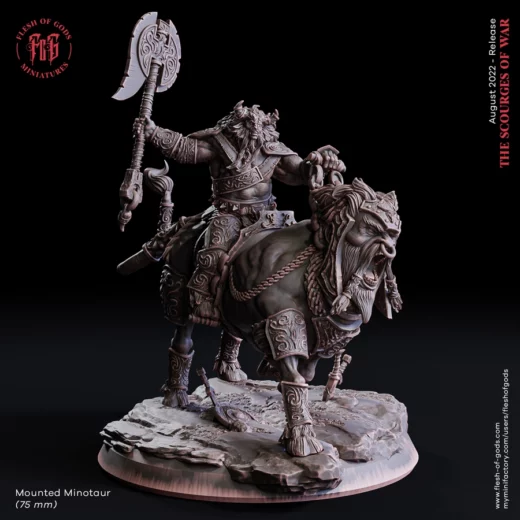 monster – mounted minotaur 75 mm - 3D model for printing | AssetsFree.com