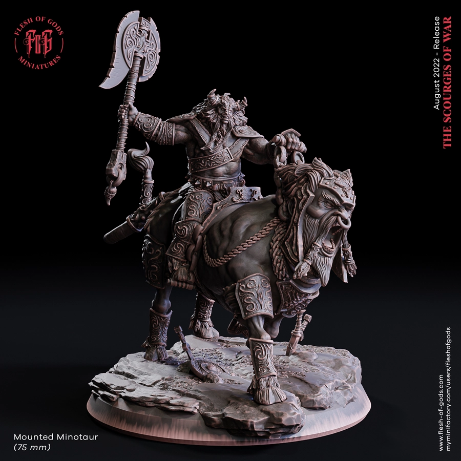monster – mounted minotaur 75 mm – STL 3D Print Model | AssetsFree.com monster – mounted minotaur 75 mm - 3D model for printing | AssetsFree.com