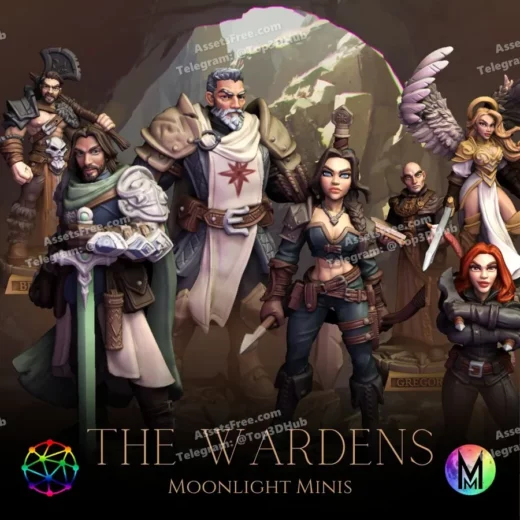moonlight minis 2024_08 wardens - 3D model for printing | AssetsFree.com