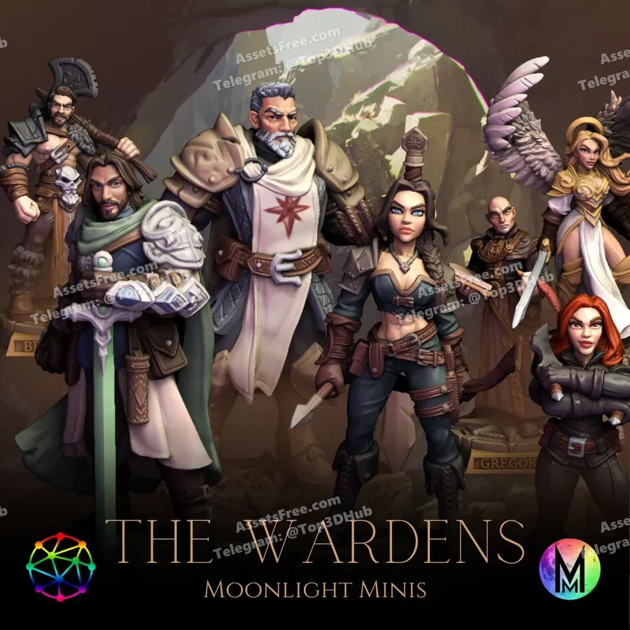 moonlight minis 2024_08 wardens – STL 3D Print Model | AssetsFree.com moonlight minis 2024_08 wardens - 3D model for printing | AssetsFree.com