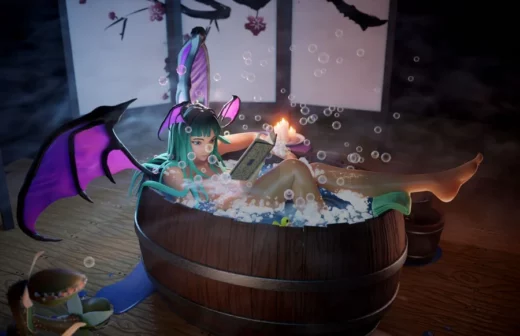 Morrigan aensland relaxing darkstalkers fanart @top3dhub